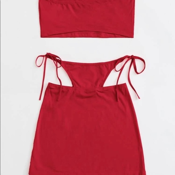 Two piece tube top and tie side cutout skirt - Picture 2 of 2